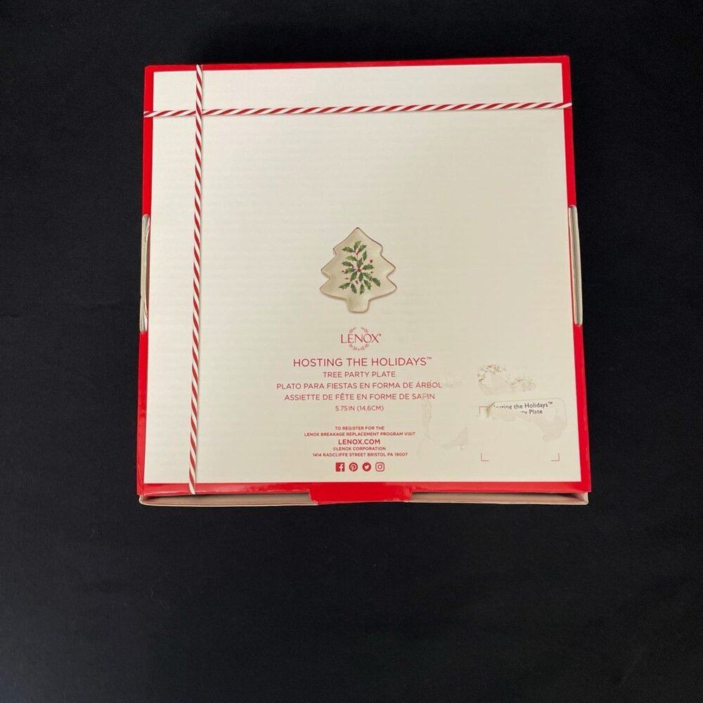Lenox American by Design Hosting The Holidays Tree Party Plate in Box - Picture 2 of 5